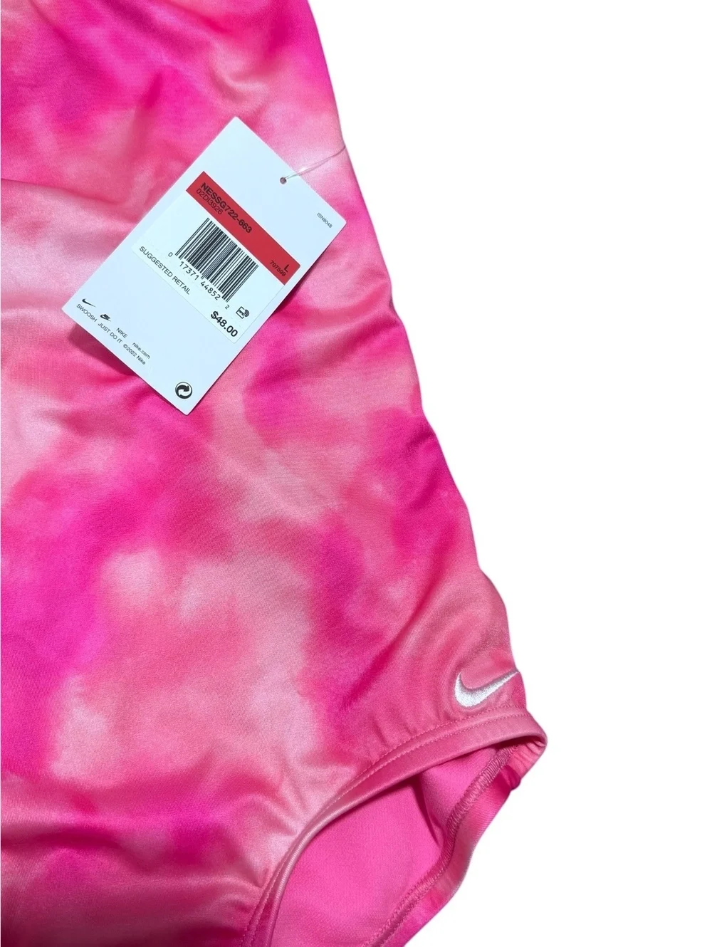 Nike Girls One Piece Swimsuit Size L Pink Tie Dye NESSG722 NWT $48